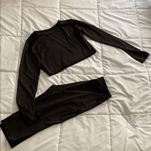Athletic Crop Top and Biker Leggings